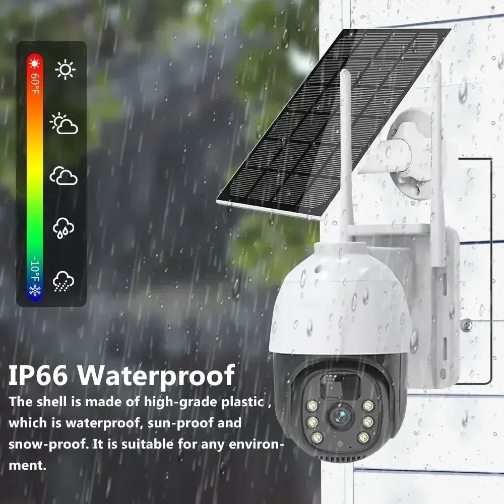 Smart Home 5MP 4G Wireless PTZ Solar Camera 360° Outdoor AI Human Tracking Secuity WIFI Surveillance IP Camera IP66 Waterproof