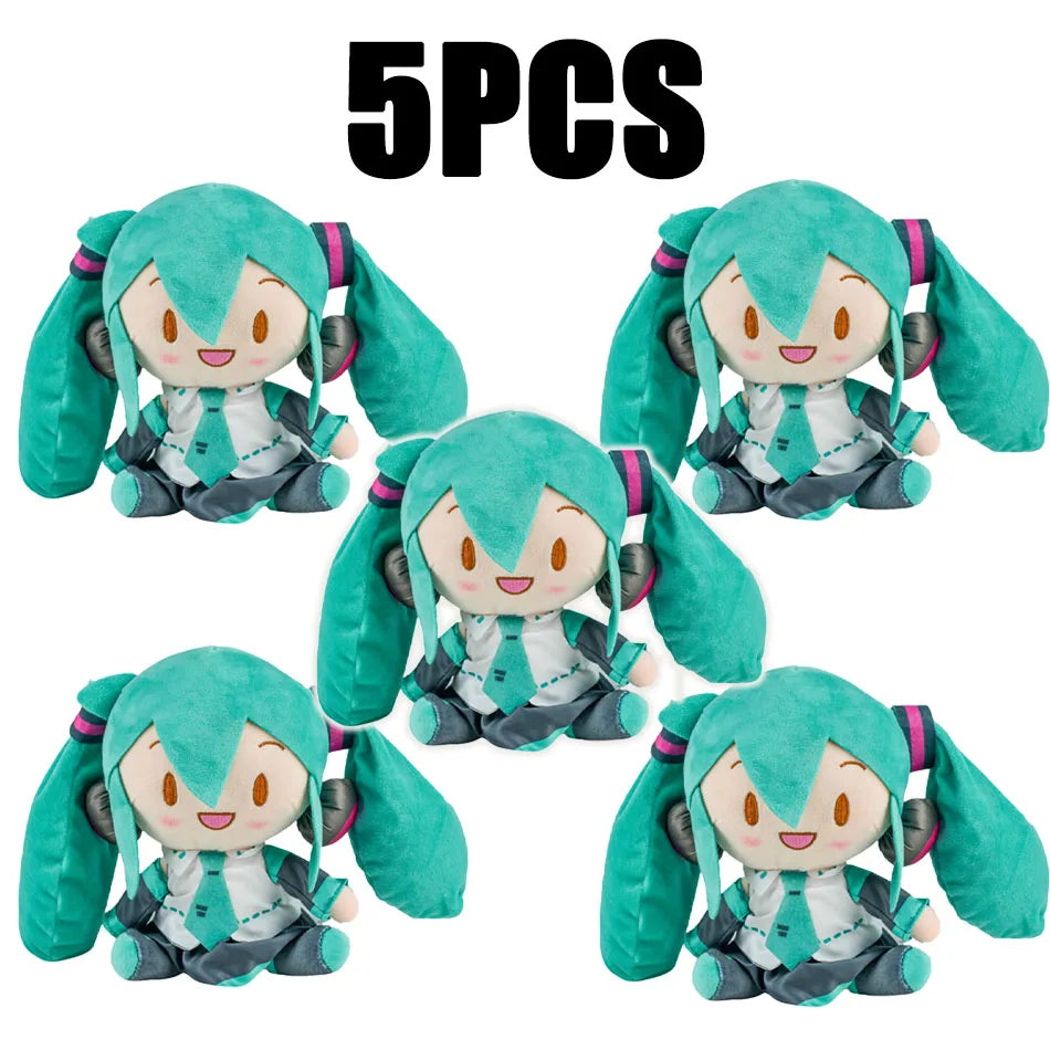 Cartoon 20cm Hatsune Miku Plush Doll Toy Anime sakura Miku snow Miku Character Kawaii Sitting posture Fufu Kids Christmas Gift