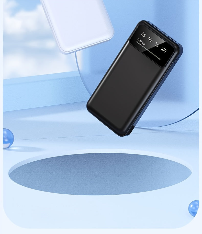 50000mAh Portable Large-capacity Power Bank, Suitable For Charging Mobile Phones/Android Electronics And Other Equipment, Power Distribution LED Display/flashlight, Outdoor Travel Removable Emergency Power Supply Device, Spar