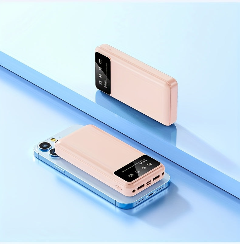 50000mAh Portable Large-capacity Power Bank, Suitable For Charging Mobile Phones/Android Electronics And Other Equipment, Power Distribution LED Display/flashlight, Outdoor Travel Removable Emergency Power Supply Device, Spar