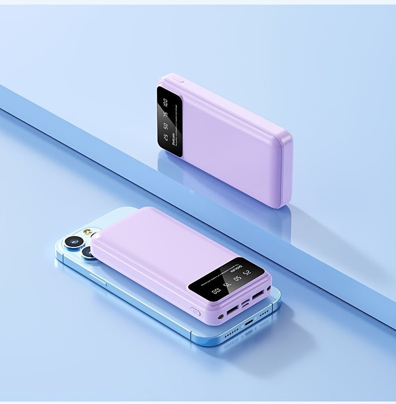 50000mAh Portable Large-capacity Power Bank, Suitable For Charging Mobile Phones/Android Electronics And Other Equipment, Power Distribution LED Display/flashlight, Outdoor Travel Removable Emergency Power Supply Device, Spar