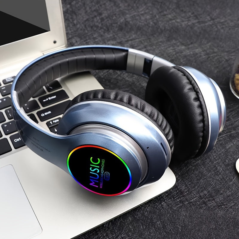 [Christmas Gift] Wireless Headphones, Wireless Headphones With Bass, Lightweight Foldable Headphones With Built-in Microphone, Compatible With 3, 5mm Audio Cable, Suitable For Travel Work Laptop Phone, Gaming Headphones, Chri