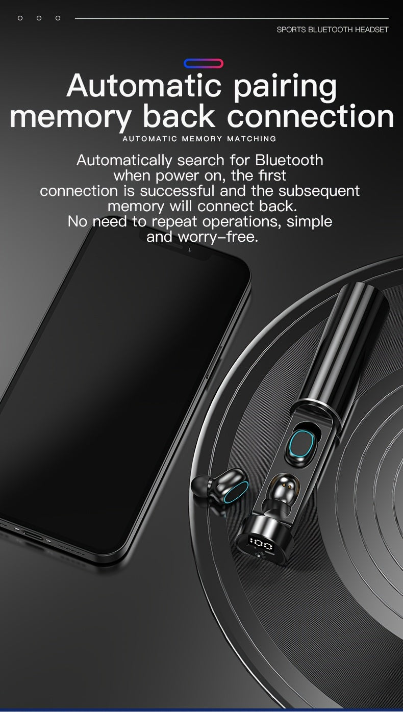 TWS N21 Earbuds With Torchlight Wireless Earphone HD HIFI Sport Gaming Headset Handsfree Wireless Earphone With Flashlight TWS Wireless Earbuds Touch Control Stereo TWS Mini Wireless Sports Headphones Waterproof Hi-Fi