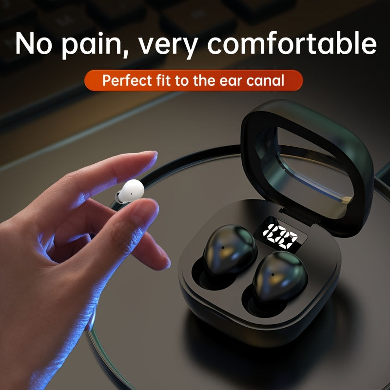 Mini Headphones 5.3 True Wireless In-Ear Earphones, Noise Cancelling,Invisible,HiFi Sound Quality, Sport,sport,sleep, In-Class Invisible Wear