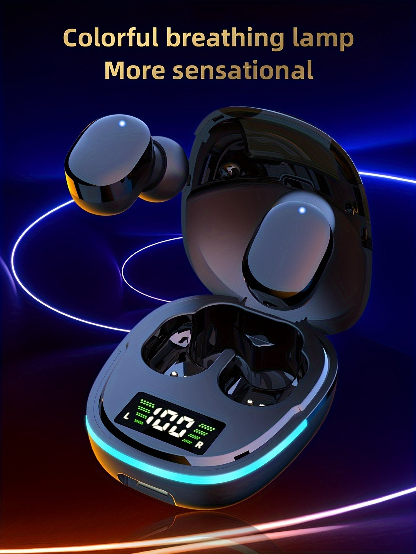 2024 year New Wireless Earphones Headphones with LED Display Touch In-EarTWS Wireless Earbuds Sports Music Game Headset for IOS/Android