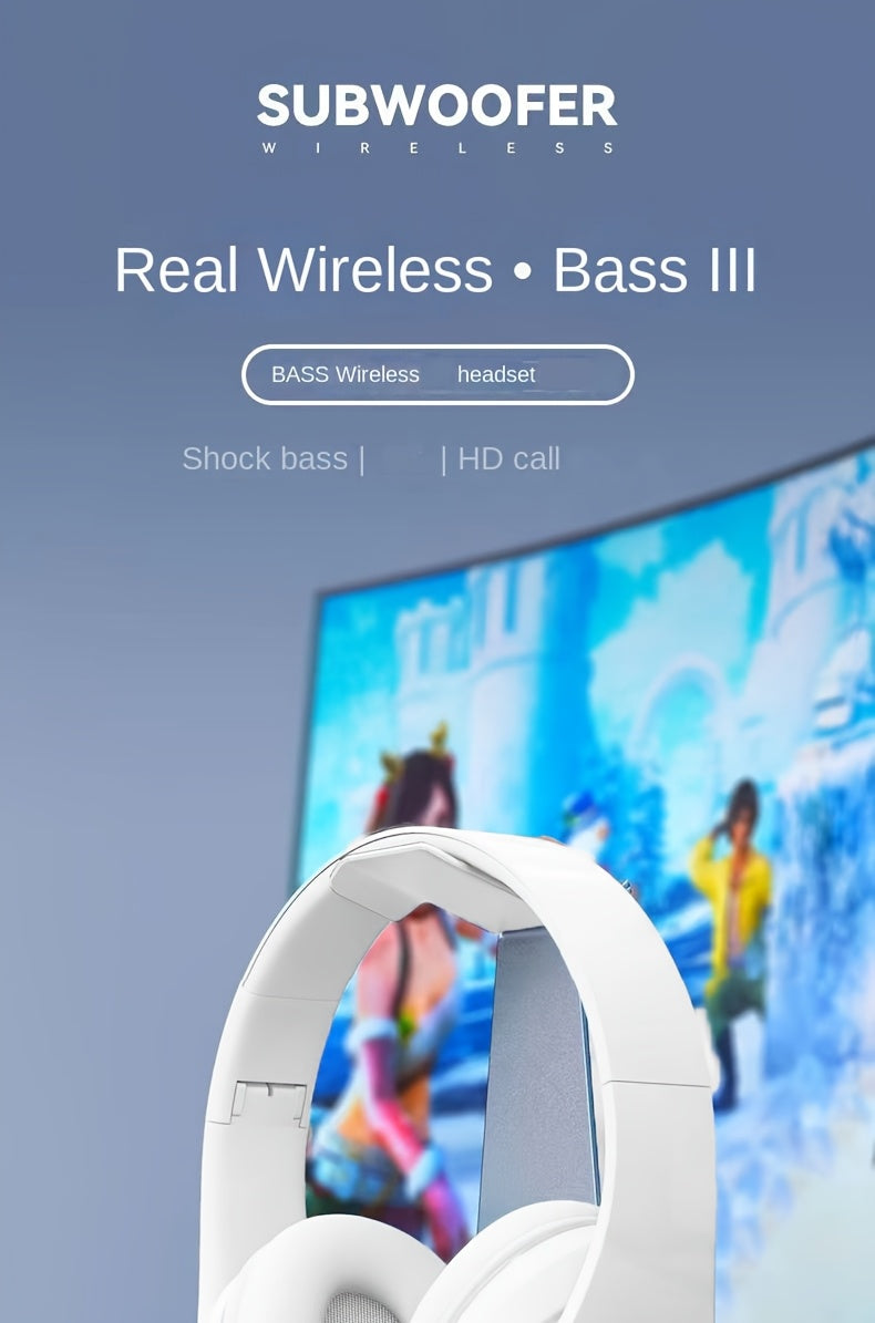 39 Luminous Wireless Headphones with Plug-in, Wired and Wireless Multifunctional Use