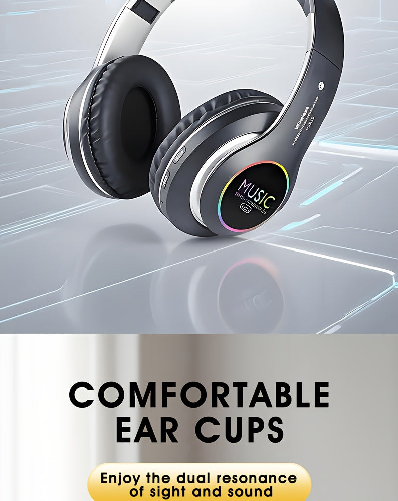 [Christmas Gift] Wireless Headphones, Wireless Headphones With Bass, Lightweight Foldable Headphones With Built-in Microphone, Compatible With 3, 5mm Audio Cable, Suitable For Travel Work Laptop Phone, Gaming Headphones, Chri