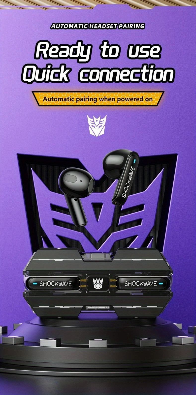 Transformers TF-T01 Wireless In-Ear Earphones Bluetooth headphones Noise Cancelling Headphones