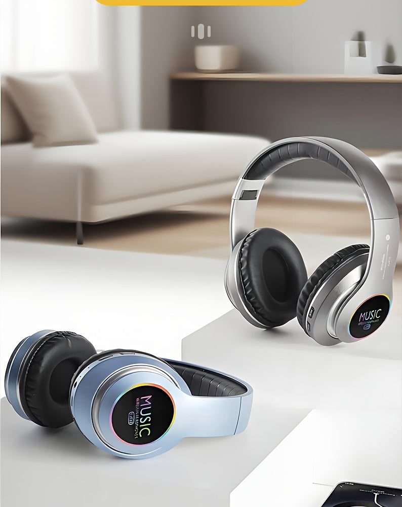 [Christmas Gift] Wireless Headphones, Wireless Headphones With Bass, Lightweight Foldable Headphones With Built-in Microphone, Compatible With 3, 5mm Audio Cable, Suitable For Travel Work Laptop Phone, Gaming Headphones, Chri