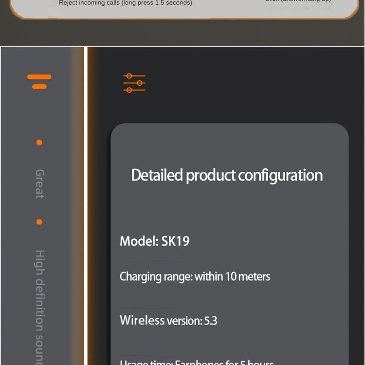 Mini Headphones 5.3 True Wireless In-Ear Earphones, Noise Cancelling,Invisible,HiFi Sound Quality, Sport,sport,sleep, In-Class Invisible Wear