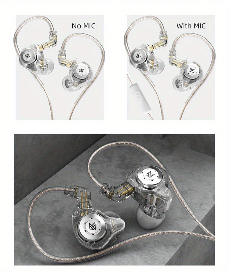KZ EDX Pro In Ear Monitor Headphones Wired IEM Earphones Dual DD HiFi Stereo Sound Earphones Noise Cancelling Earbuds