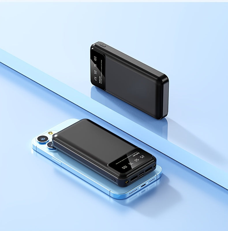 50000mAh Portable Large-capacity Power Bank, Suitable For Charging Mobile Phones/Android Electronics And Other Equipment, Power Distribution LED Display/flashlight, Outdoor Travel Removable Emergency Power Supply Device, Spar