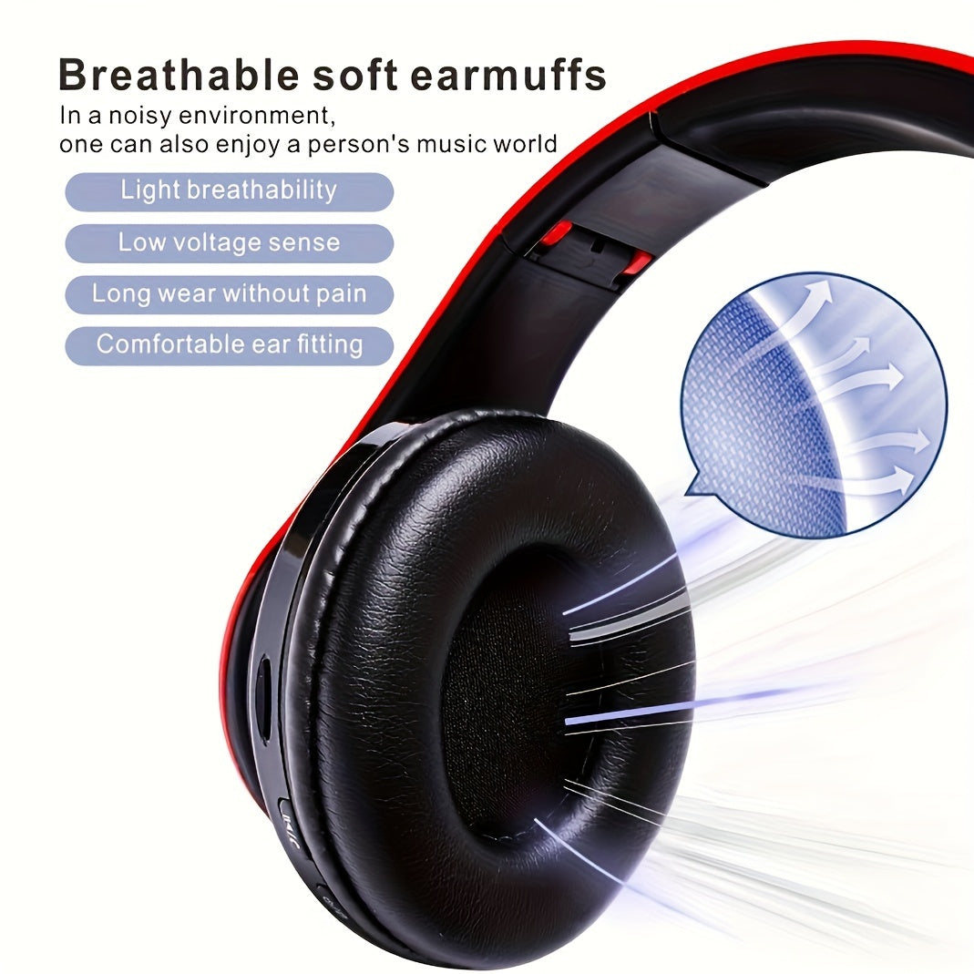 Classic Head-Mounted Colorful Flash All-Inclusive Ear B39 Wireless Headphones - Wireless, USB Charging, 3.5mm Jack, Condenser Microphone, Rechargeable Lithium Battery, Non-Waterproof, Ideal for Running, Black & Pink Design, H