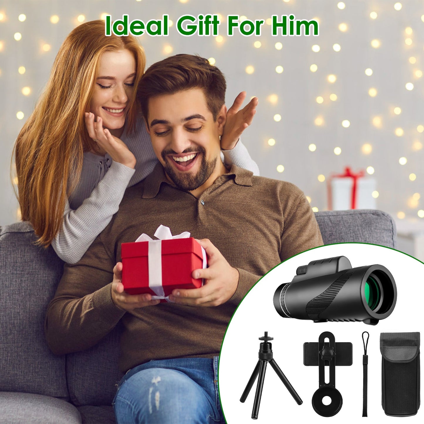 1Pc 80x100 HD Monocular Telescope For Adults BAK-4 Prism High Power Monocular For Smartphone With FMC Lens Phone Adapter Tripod Case For Bird Watching Hunting Hiking Camping