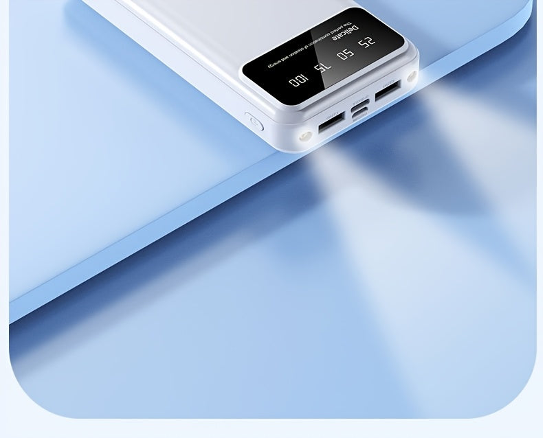 50000mAh Portable Large-capacity Power Bank, Suitable For Charging Mobile Phones/Android Electronics And Other Equipment, Power Distribution LED Display/flashlight, Outdoor Travel Removable Emergency Power Supply Device, Spar