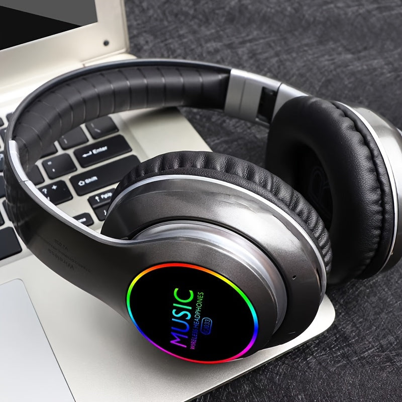 [Christmas Gift] Wireless Headphones, Wireless Headphones With Bass, Lightweight Foldable Headphones With Built-in Microphone, Compatible With 3, 5mm Audio Cable, Suitable For Travel Work Laptop Phone, Gaming Headphones, Chri