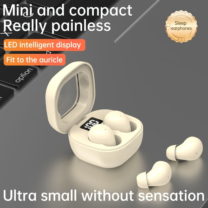 Mini Headphones 5.3 True Wireless In-Ear Earphones, Noise Cancelling,Invisible,HiFi Sound Quality, Sport,sport,sleep, In-Class Invisible Wear