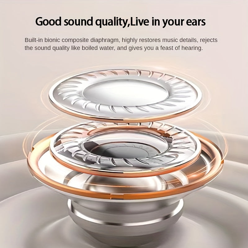 Mini Headphones 5.3 True Wireless In-Ear Earphones, Noise Cancelling,Invisible,HiFi Sound Quality, Sport,sport,sleep, In-Class Invisible Wear