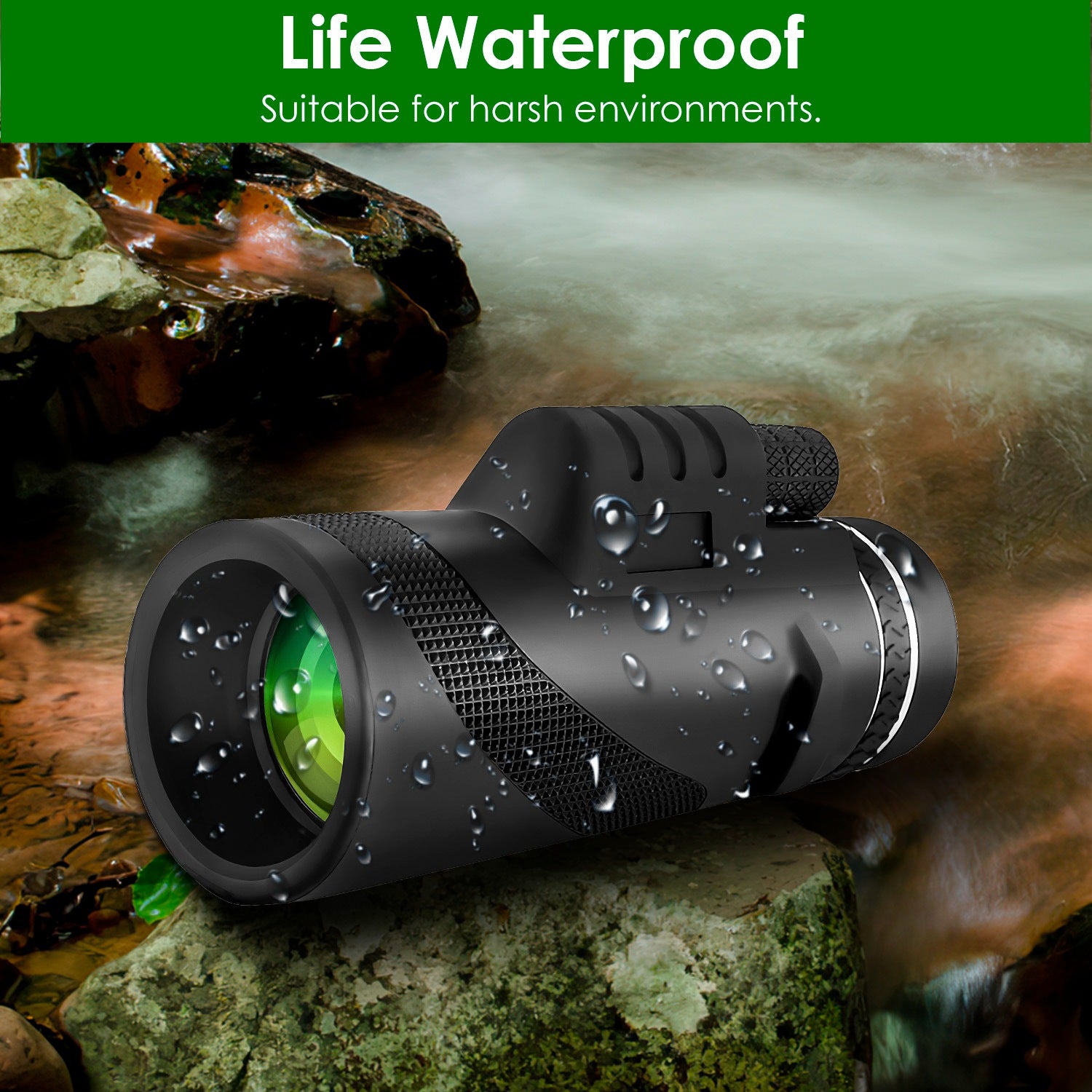 80x100 HD Monocular Telescope - BAK-4 Prism - HAMZAKHANSTORE