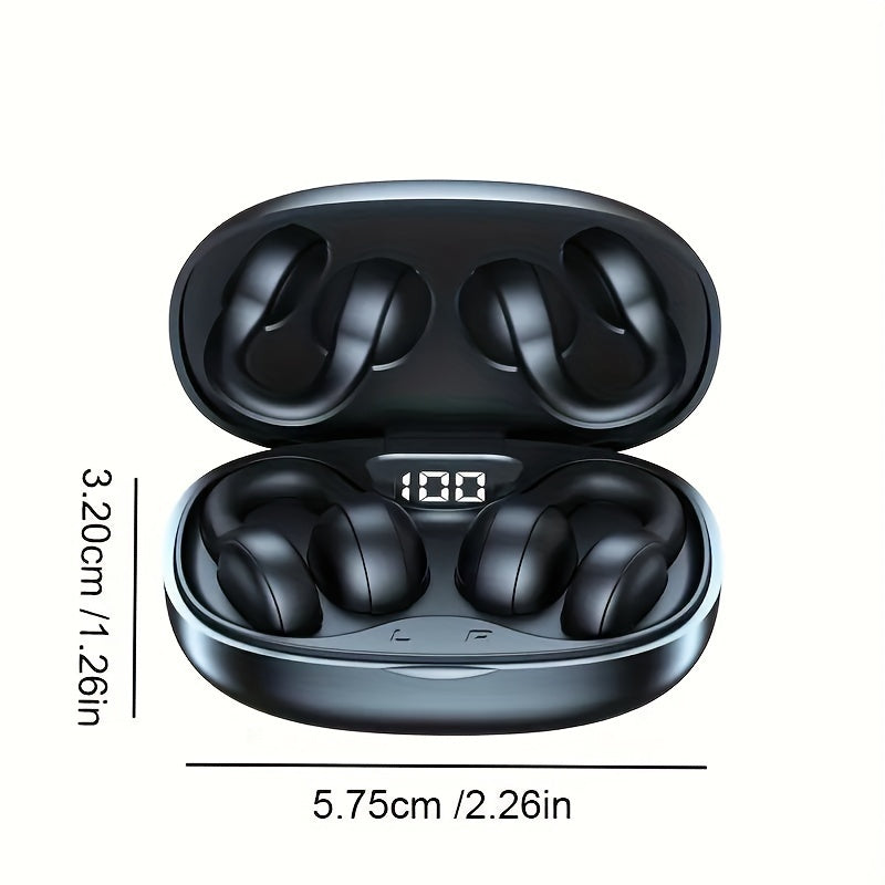 X58 Wireless Earbuds with Touch Control, Type-C Charging, and Condenser Mic - Black, Non-Waterproof, USB Rechargeable Lithium Battery, Closed-Back Design for Adults, Compatible with Cellphones, No Cable Needed, Wireless Earbu