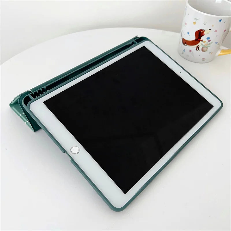 Cute Cat Shark Tablet Case For iPad Pro 11 inch Air 2024 iPad Air 5/4 10.9 10 5/6/7/8 10.2 9.7 inch Air3 10.5 mini 6/5/4 Cover