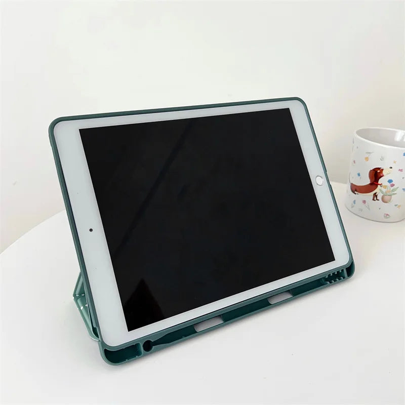 Cute Cat Shark Tablet Case For iPad Pro 11 inch Air 2024 iPad Air 5/4 10.9 10 5/6/7/8 10.2 9.7 inch Air3 10.5 mini 6/5/4 Cover