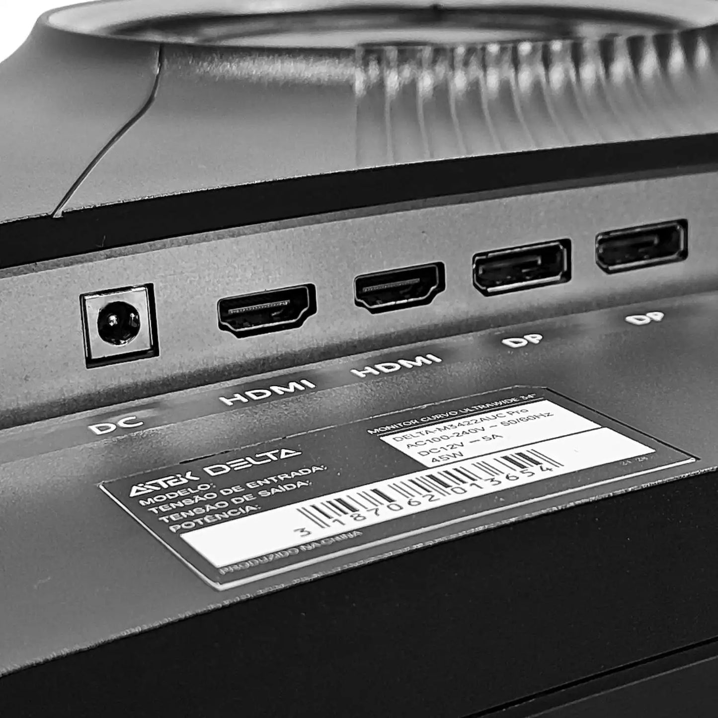 Ultra Wide Monitor 34 WQHD 165Hz Curved 1500R Panel VA 1Ms For PC Gamer Video Editing And Home Office VESA 75x75mm