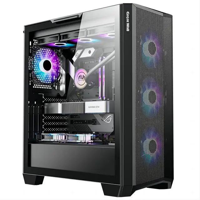 Aotesier Hot selling gamer desktop computer build in Win10 16GB Ram SSD 256G GTX 1050Ti Core E5-2650 processor new gaming pc