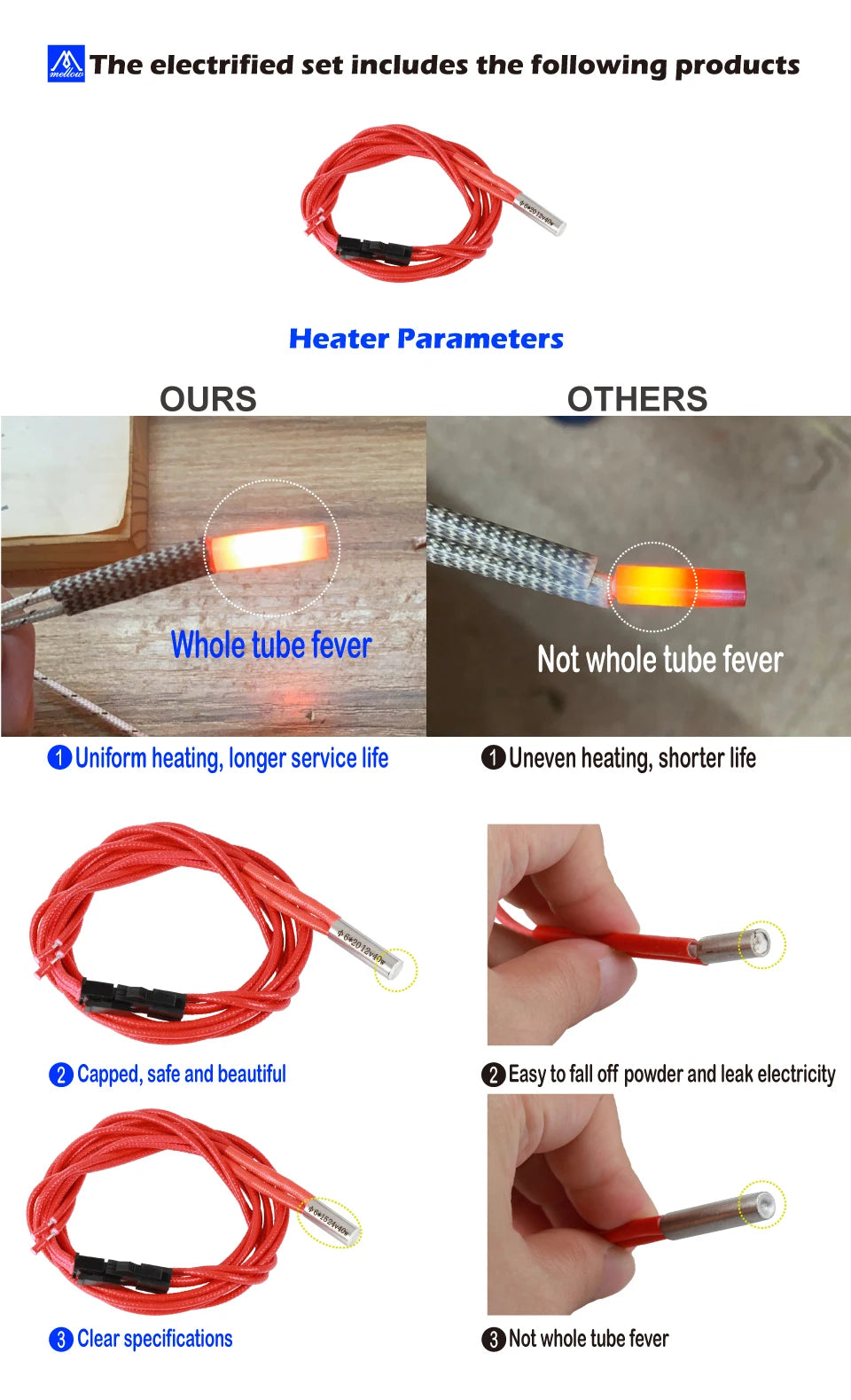 Mellow 3D Printer Parts All Metal NF Smart-CR10 V2.0 Titanium Heat Break Hotend Extruder Kit For Upgrade Creality Ender 3 Aquila