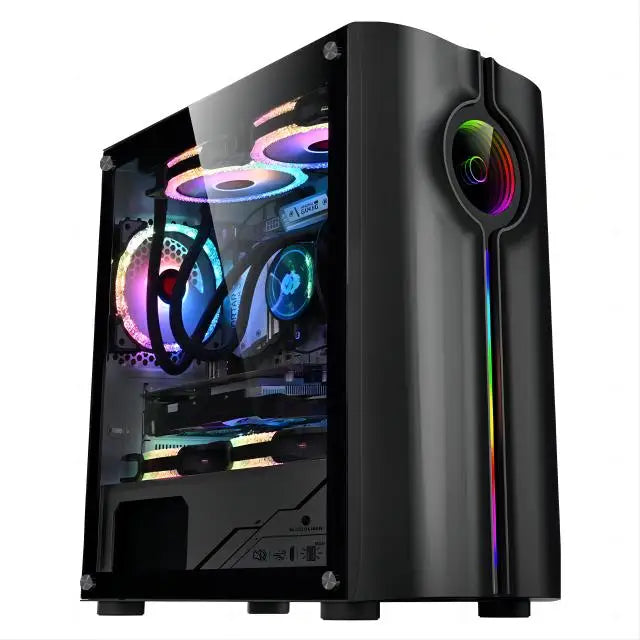Aotesier Hot selling gamer desktop computer build in Win10 16GB Ram SSD 256G GTX 1050Ti Core E5-2650 processor new gaming pc