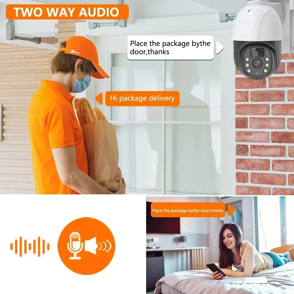 Smart Home 5MP 4G Wireless PTZ Solar Camera 360° Outdoor AI Human Tracking Secuity WIFI Surveillance IP Camera IP66 Waterproof