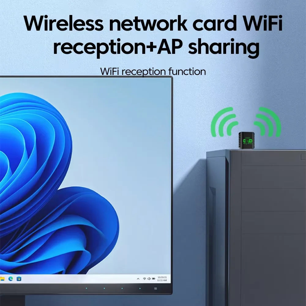 900Mbps USB WiFi Bluetooth 5.4 Adapter 2in1 Dongle Dual Band 2.4G 5GHz USB WiFi 6 Network Wireless Wlan Receiver DRIVER FREE