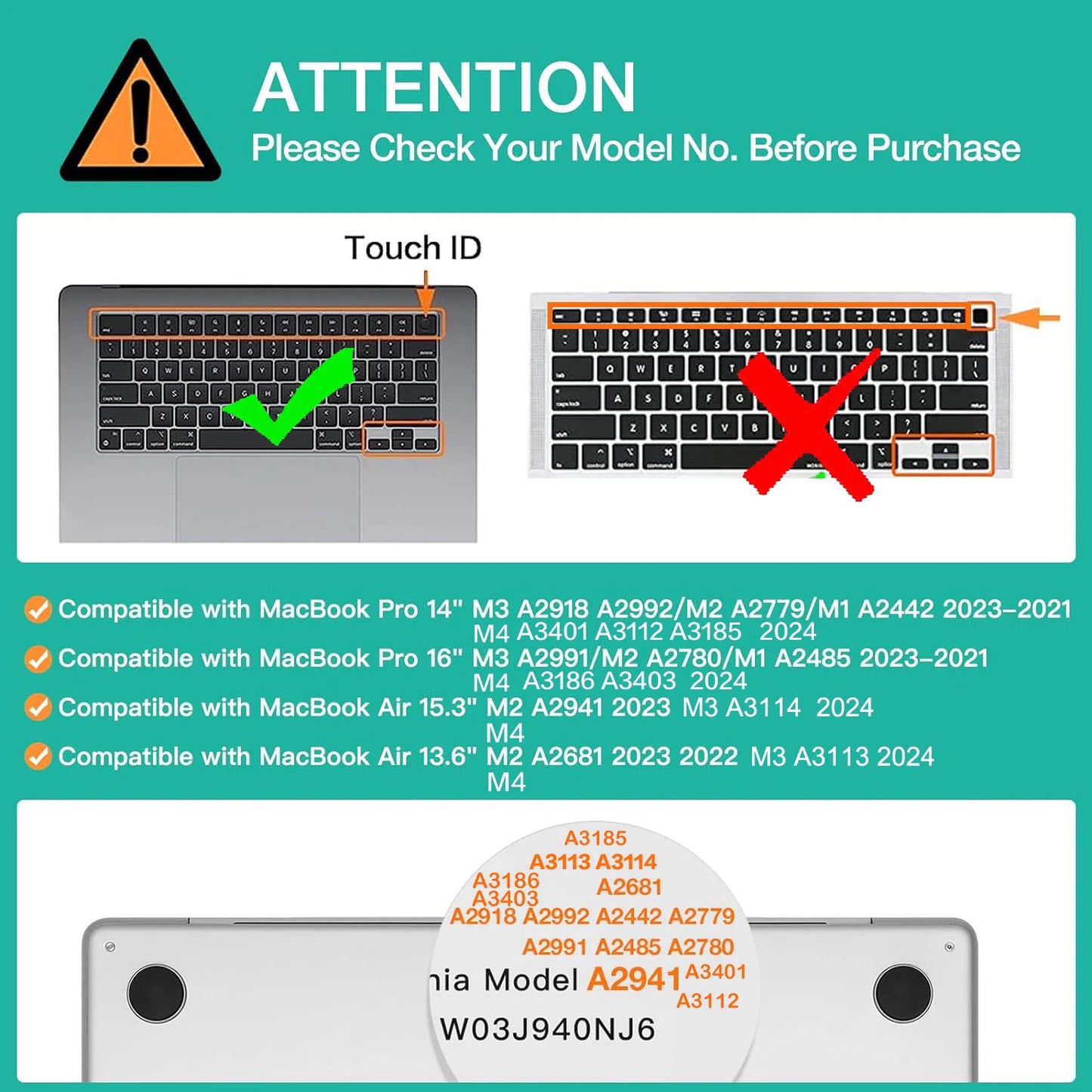 Silicone Keyboard Protector Cover - German Layout Designed Keyboards Black Skin for Macbook Pro14 M4 M3 M2 Pro16 Air13.6 Air15.3