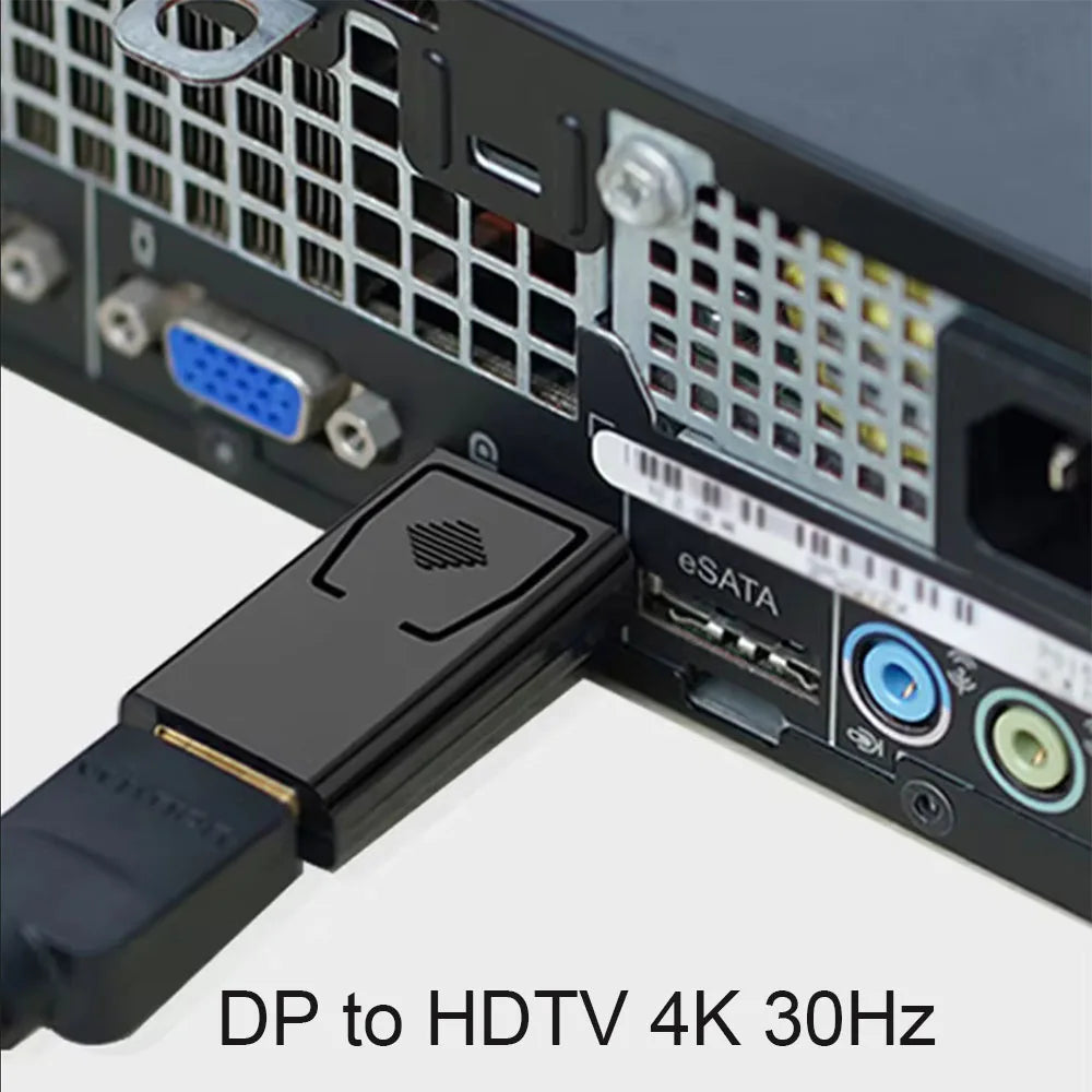 4K DP to HDMI-compatible Converter Displayport to 1080P HDTV Computer Monitor Audio Video Adapter