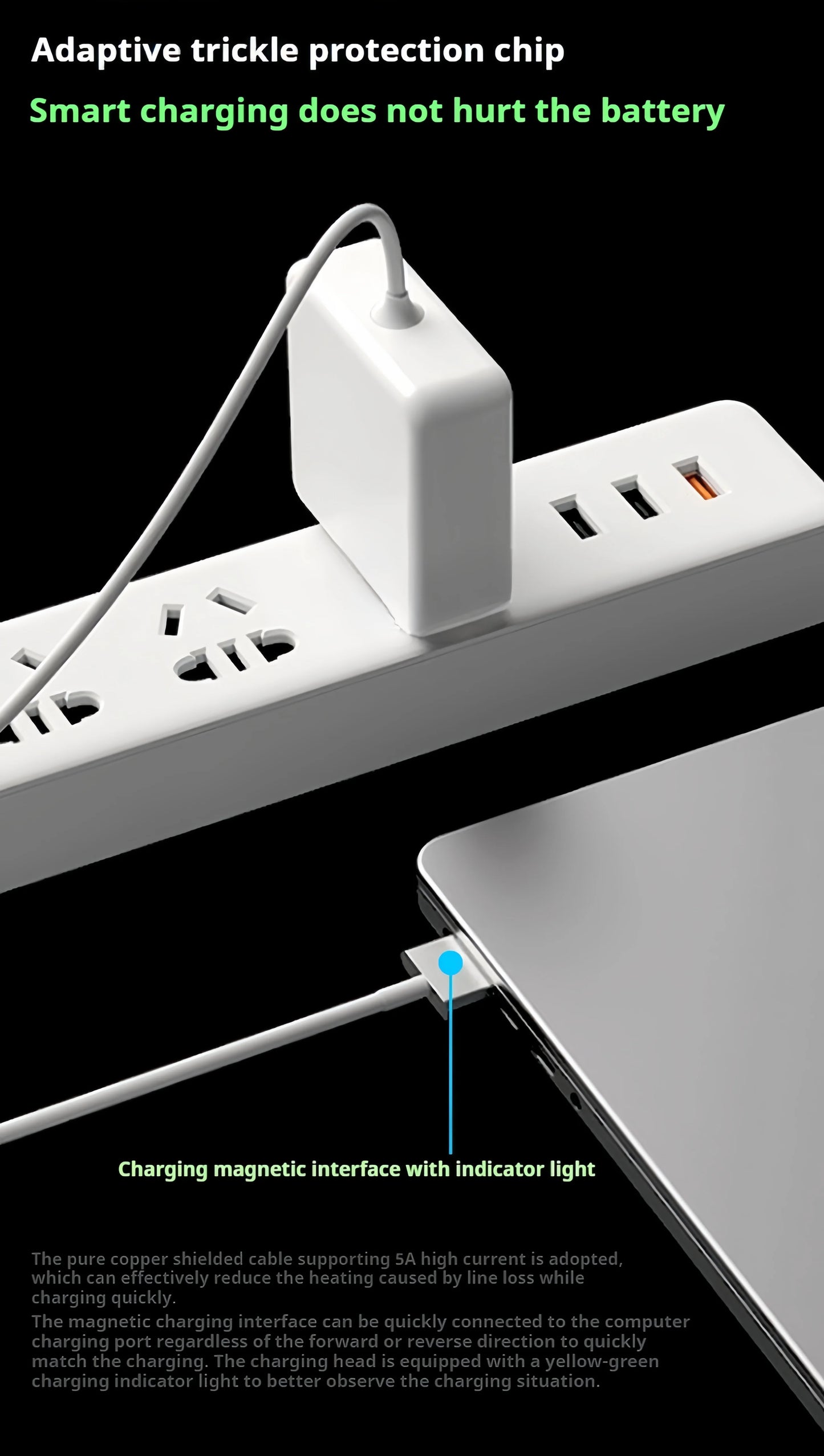 BINGO New 45W Magsafe2-T Charger(14.85V-3.05A)for MacBook Air 11" 13" A1465 A1466 A1436 MD223 MD224 Laptop Power Adapter Charger