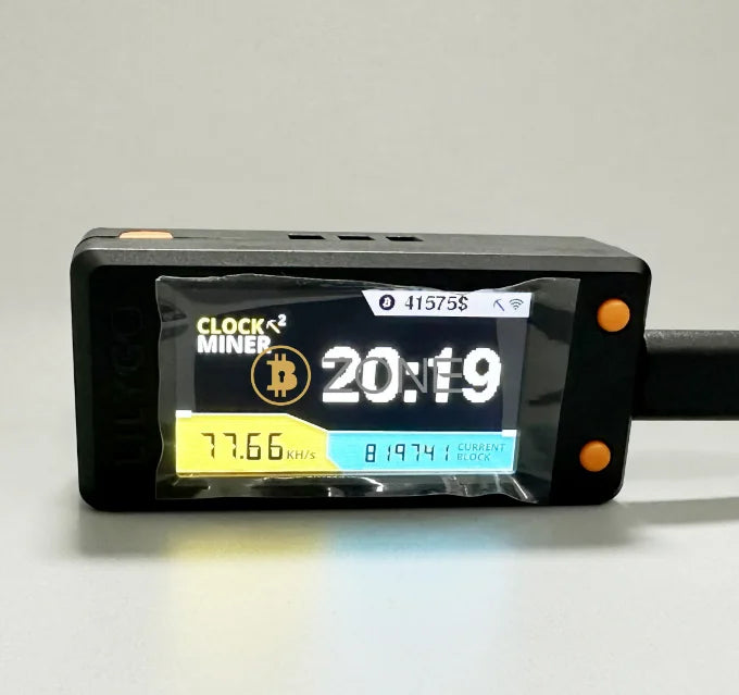 Nerd Miner V2.0 Latest Firmware 1.7.0 Hashrate 78KH/S 2024 Newest Big Display Clock Miner Bitcoin Solo Lottery Miner