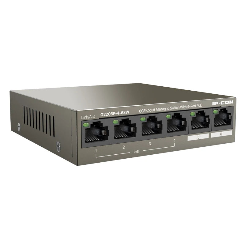 Full Gigabit PoE Managed Switch 6 10 Port Management 1000Mbps POE+Uplinks Network PoE Switch 802.3 af/at for AP/IP Camera//CCTV