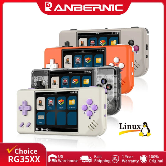 ANBERNIC RG28XX Mini Handheld Game Console 2.83" 640*480 IPS Screen Linux System Supports E-book TV-HDMI-Output 64GB 5000+ Games