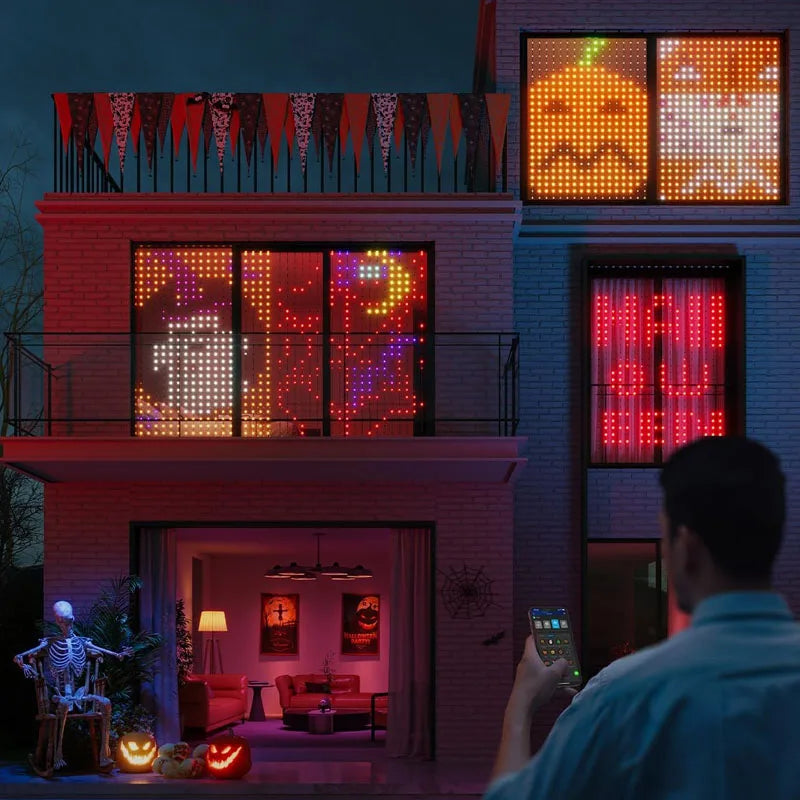 2*2M Smart Curtain Light 400 LED Christmas Light Color Changing Fairy String Lights with APP & Remote Dynamic Halloween Decor