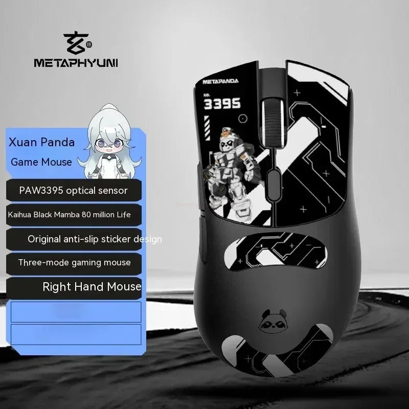 Metaphyuni Metapanda P1 Wireless Mouse P1 Pro Max Paw3395L ow Latency Lightweight E-Sports Gaming Mouse Ergonomics Pc Gamer Gift