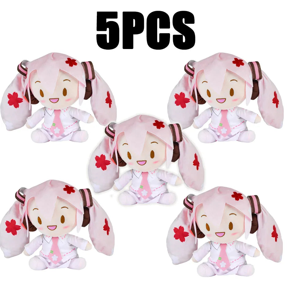 Cartoon 20cm Hatsune Miku Plush Doll Toy Anime sakura Miku snow Miku Character Kawaii Sitting posture Fufu Kids Christmas Gift