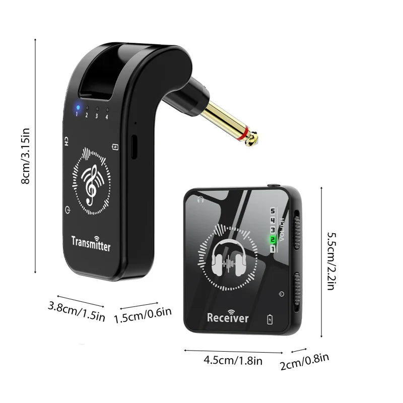 Wireless IEM System Transmitter Receiver 2.4GHz ISM Band Wireless Ear Monitor Automatic Pairing Plug Play Universal Accessories