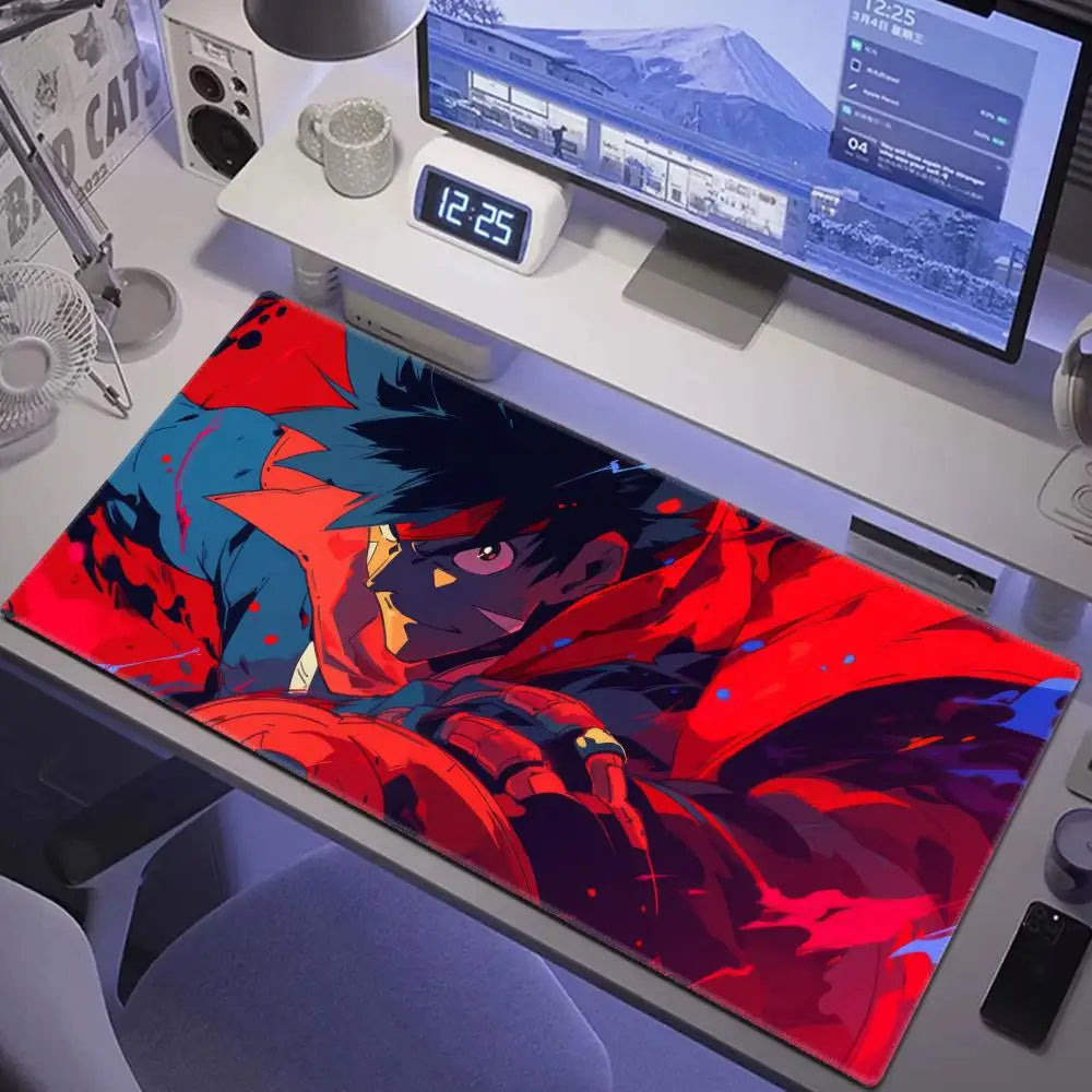 Anime Gurren Lagann Mousepad Large Gaming Mouse Pad LockEdge Thickened Computer Keyboard Table Desk Mat
