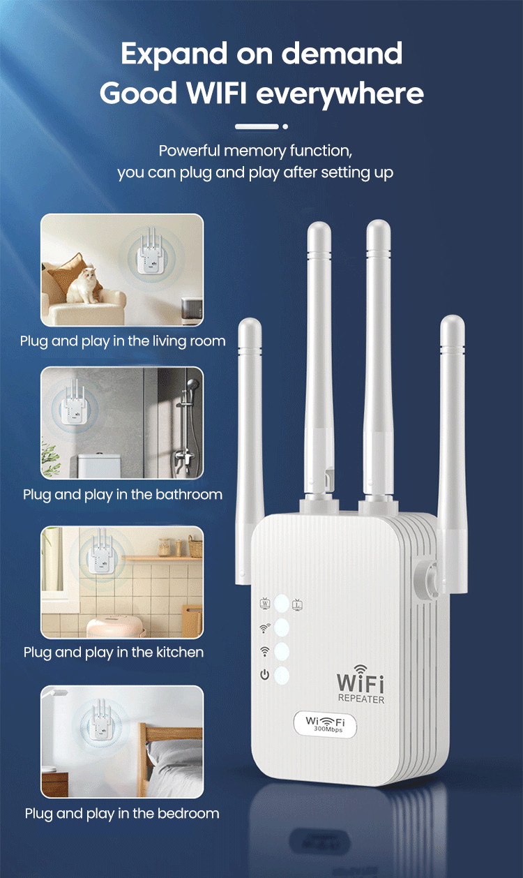 Wireless WiFi Repeater Wifi Signal Booster Dual-Band 2.4G WiFi Extender 802.11bgn Gigabit EU US Plugs WiFi Amplifier WPS Rout