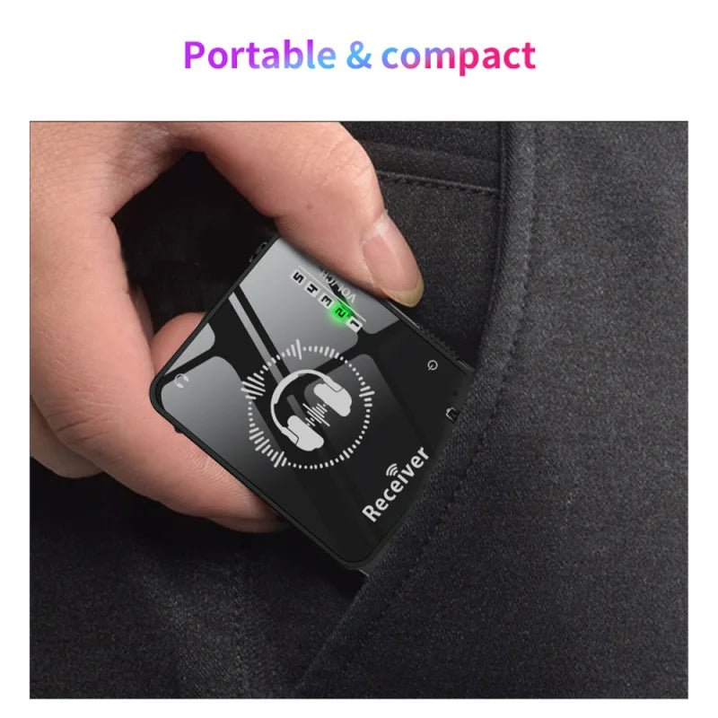 Wireless IEM System Transmitter Receiver 2.4GHz ISM Band Wireless Ear Monitor Automatic Pairing Plug Play Universal Accessories