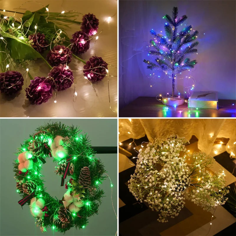 Fairy Light Battery Operated 1-20M String Light ，Christmas ，Indoor Home ，Festival Wedding ，Party or Gift ，birthday，Decoration