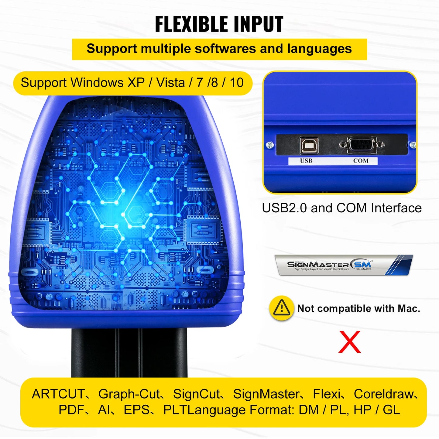 SucceBuy 34 Inch Vinyl Cutter Machine With Floor Stand Vinly Sign Cutting Plotter Starter Kits Software Adjustable Force  Speed