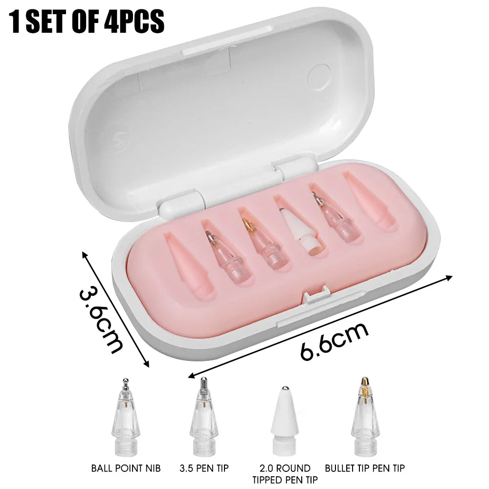 4/6 Pcs Replacement Pencil Tips for Apple Pencil 1/2th iPencil Pro 2B Soft Nibs for iPad Pro Mini Pencil 1/2 Stylus Fine Nib