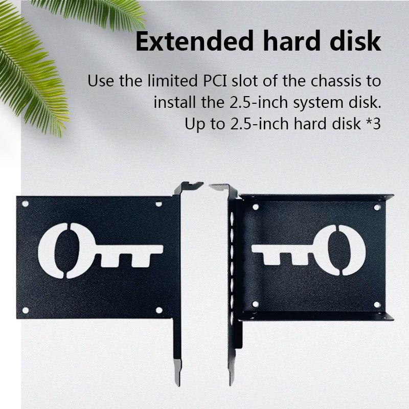 ZhenLoong PCIe/PCI Slot 2.5" Inch Hard Disk Bracket HDD to PC Case Chassis Rear Panel Cover Expansion SATA SSD Adapters Metal