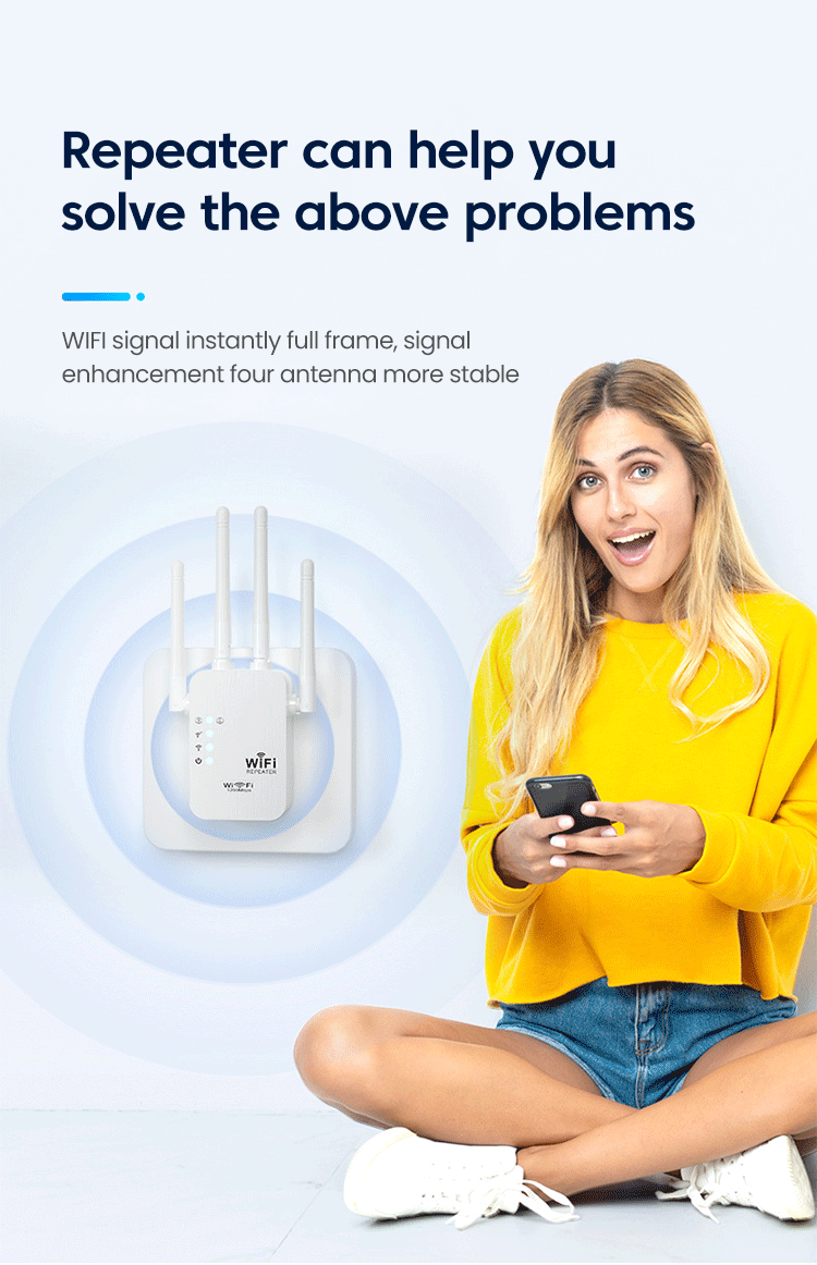 Wireless WiFi Repeater Wifi Signal Booster Dual-Band 2.4G WiFi Extender 802.11bgn Gigabit EU US Plugs WiFi Amplifier WPS Rout